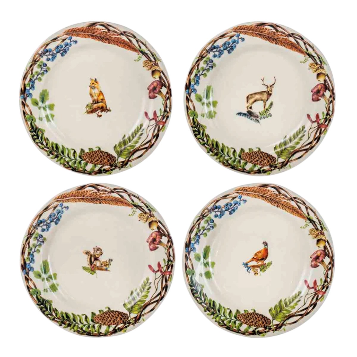 Juliska Forest Walk Party Plates, Set of 4